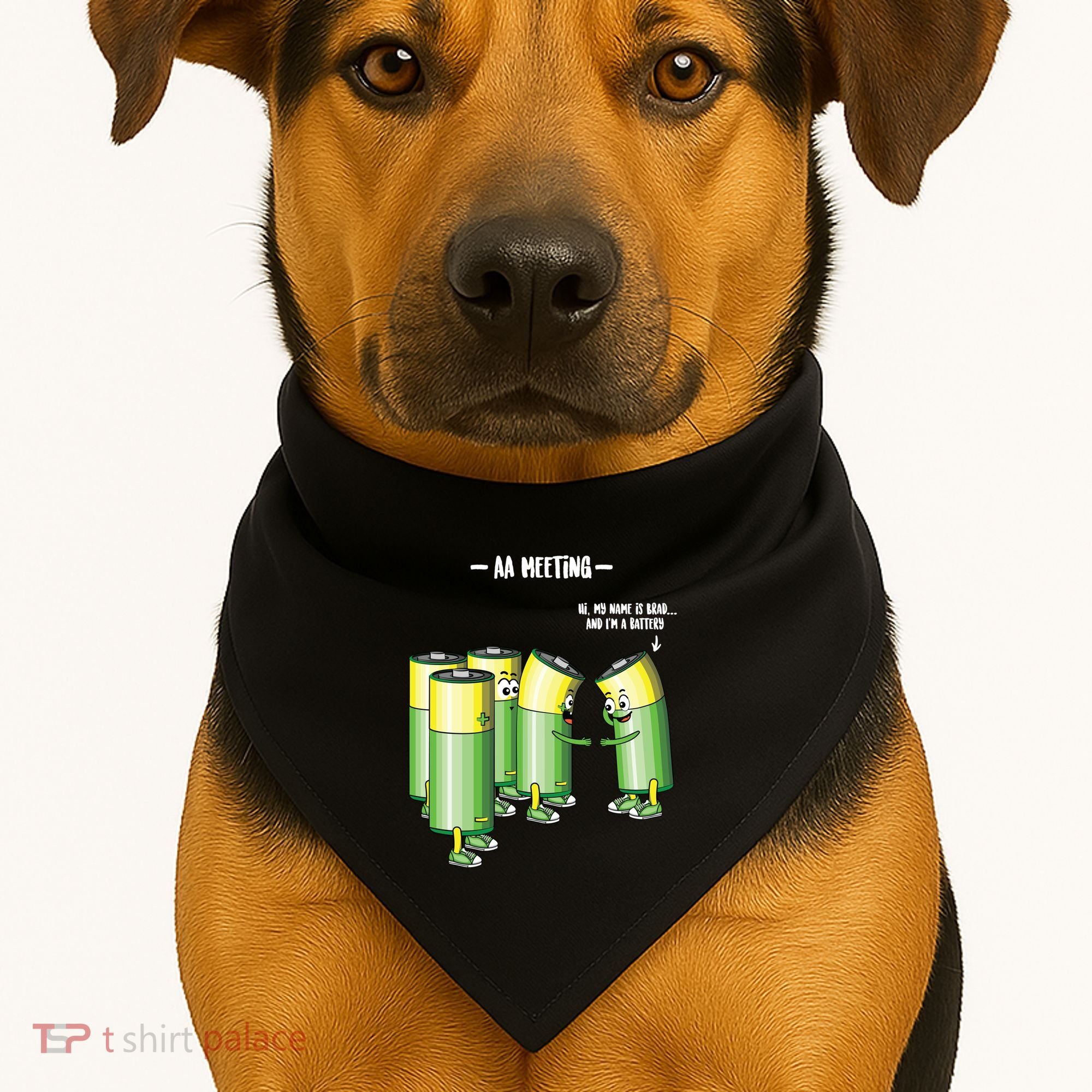 Aa Meeting Battery Alcohol Addict Beer Wine Funny Gift USA-Made Doggie Bandana