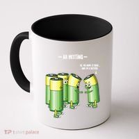 Aa Meeting Battery Alcohol Addict Beer Wine Funny Gift Coffee Mug thumb 0