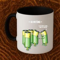 Aa Meeting Battery Alcohol Addict Beer Wine Funny Gift Coffee Mug thumb 2