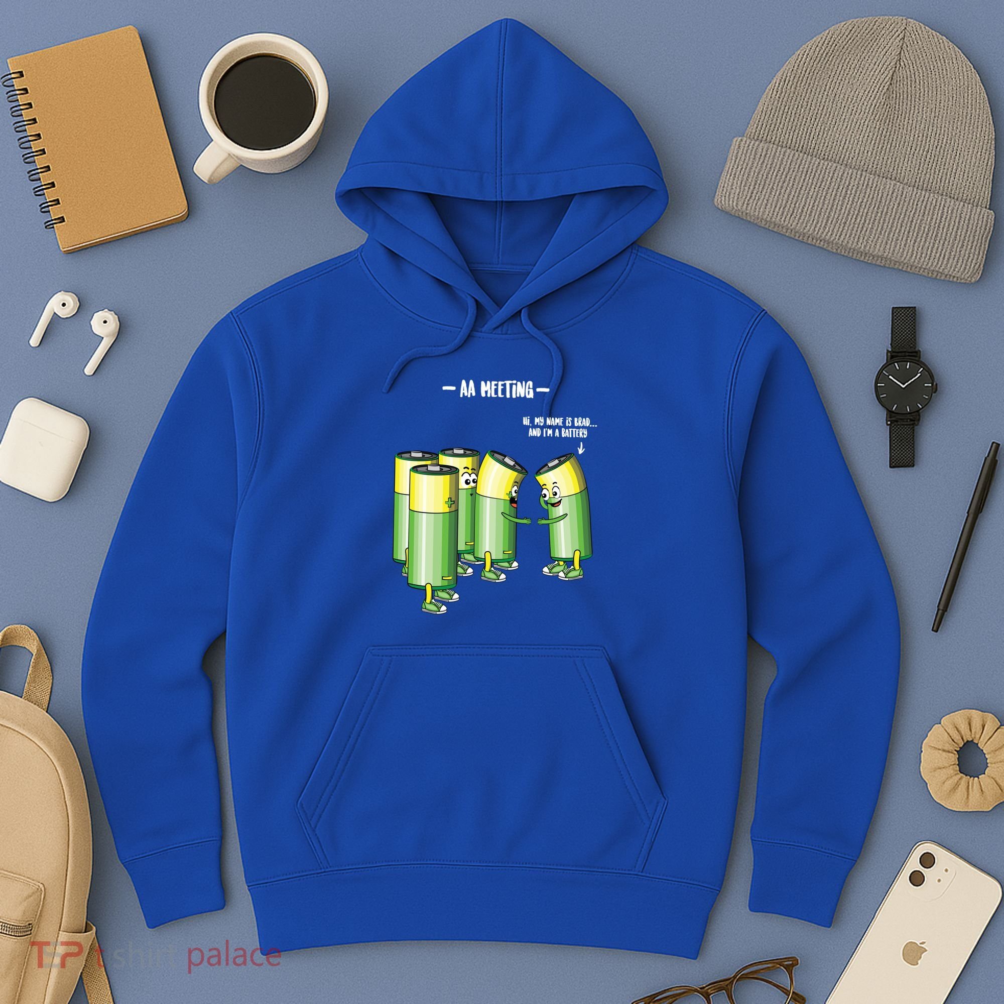 Aa Meeting Battery Alcohol Addict Beer Wine Funny Gift Hoodie
