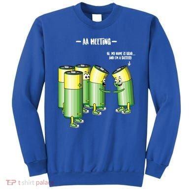 Aa Meeting Battery Alcohol Addict Beer Wine Funny Gift Sweatshirt
