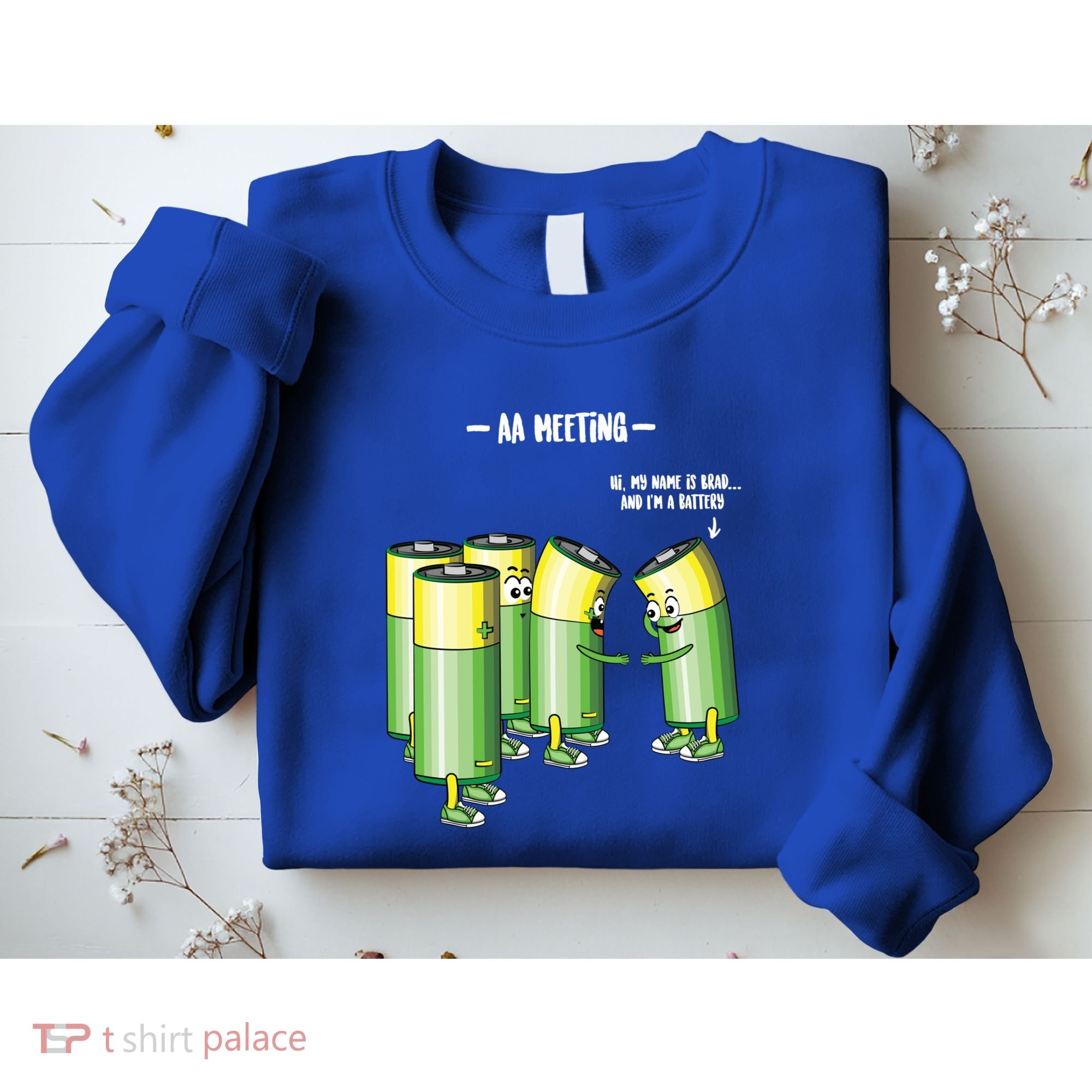 Aa Meeting Battery Alcohol Addict Beer Wine Funny Gift Sweatshirt