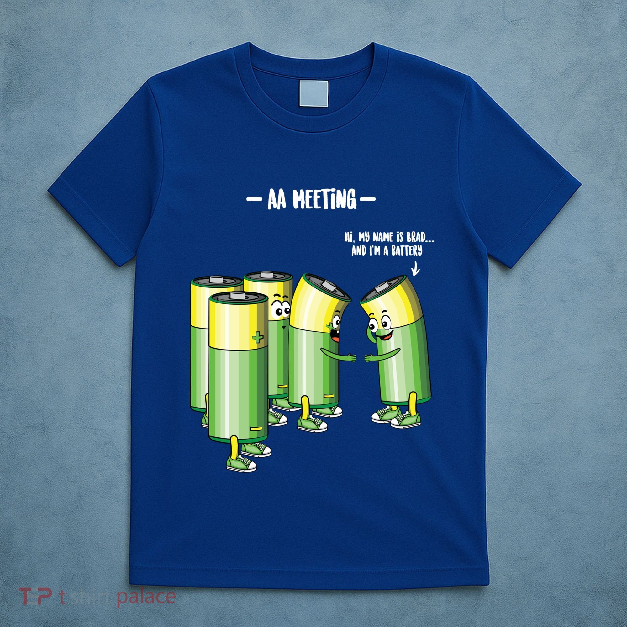 Aa Meeting Battery Alcohol Addict Beer Wine Funny Gift T-Shirt