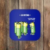 Aa Meeting Battery Alcohol Addict Beer Wine Funny Gift Coaster thumb 0