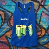 Aa Meeting Battery Alcohol Addict Beer Wine Funny Gift Women's Tank Top thumb 3