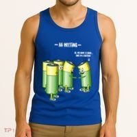 Aa Meeting Battery Alcohol Addict Beer Wine Funny Gift Tank Top thumb 3
