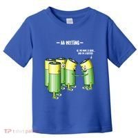 Aa Meeting Battery Alcohol Addict Beer Wine Funny Gift Toddler T-Shirt thumb 0