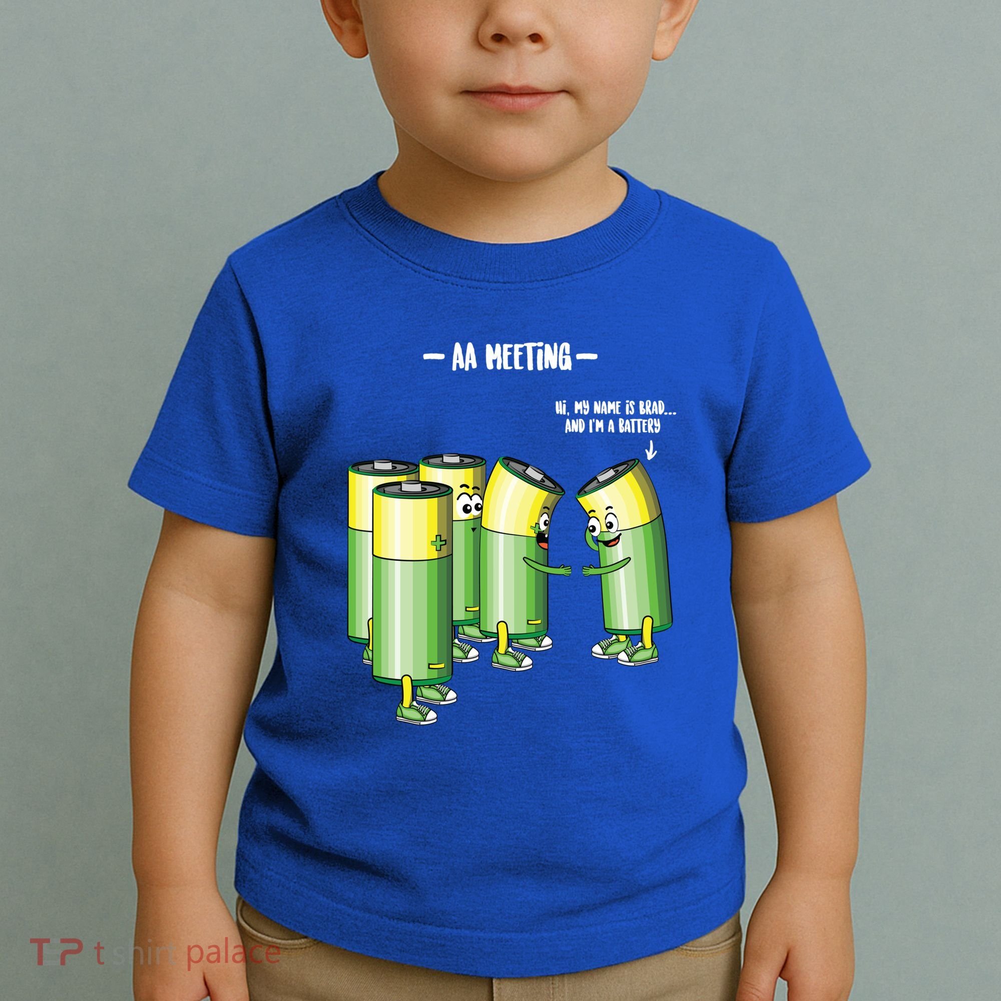 Aa Meeting Battery Alcohol Addict Beer Wine Funny Gift Toddler T-Shirt