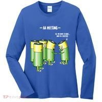Aa Meeting Battery Alcohol Addict Beer Wine Funny Gift Women's Long Sleeve Shirt thumb 0