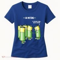 Aa Meeting Battery Alcohol Addict Beer Wine Funny Gift Women's T-Shirt thumb 0