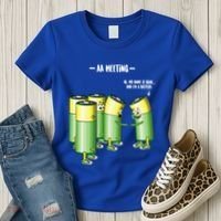 Aa Meeting Battery Alcohol Addict Beer Wine Funny Gift Women's T-Shirt thumb 3