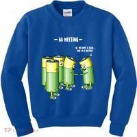 Aa Meeting Battery Alcohol Addict Beer Wine Funny Gift Kids Sweatshirt thumb 0