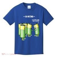 Aa Meeting Battery Alcohol Addict Beer Wine Funny Gift Kids T-Shirt thumb 0