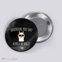 Alpaca My Bags Cute Funny Alpaca & Llama Button thumb 0