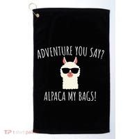 Alpaca My Bags Cute Funny Alpaca & Llama Golf Towel thumb 0