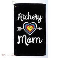 Archery Mom Bowwoman Archer Mother's Day Bowhunter Arrow Golf Towel thumb 0