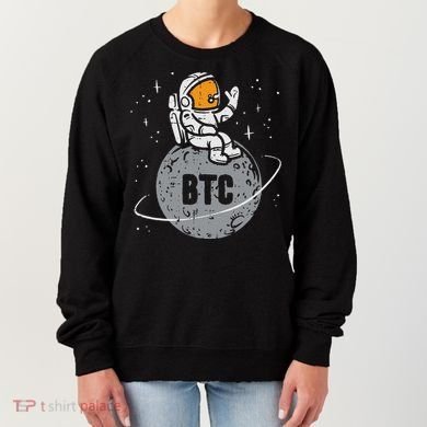 Astronaut Moon Btc Bitcoin Crypto Cryptocurrency Women's Sweatshirt