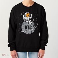 Astronaut Moon Btc Bitcoin Crypto Cryptocurrency Women's Sweatshirt thumb 0