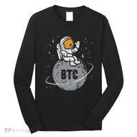 Astronaut Moon Btc Bitcoin Crypto Cryptocurrency Long Sleeve Shirt thumb 0