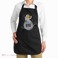 Astronaut Moon Btc Bitcoin Crypto Cryptocurrency Apron thumb 2