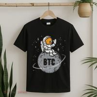 Astronaut Moon Btc Bitcoin Crypto Cryptocurrency T-Shirt thumb 2