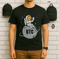 Astronaut Moon Btc Bitcoin Crypto Cryptocurrency T-Shirt thumb 6