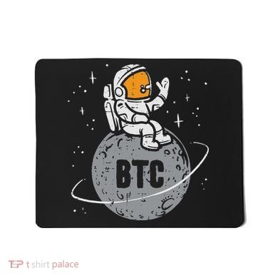 Astronaut Moon Btc Bitcoin Crypto Cryptocurrency Mousepad
