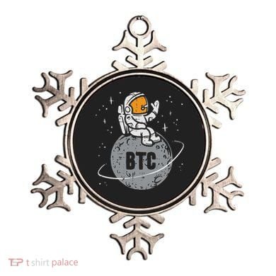Astronaut Moon Btc Bitcoin Crypto Cryptocurrency Ornament