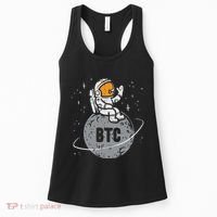 Astronaut Moon Btc Bitcoin Crypto Cryptocurrency Women's Tank Top thumb 0