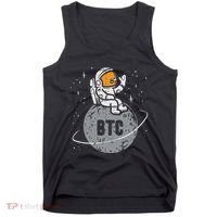 Astronaut Moon Btc Bitcoin Crypto Cryptocurrency Tank Top thumb 0