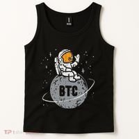 Astronaut Moon Btc Bitcoin Crypto Cryptocurrency Tank Top thumb 2