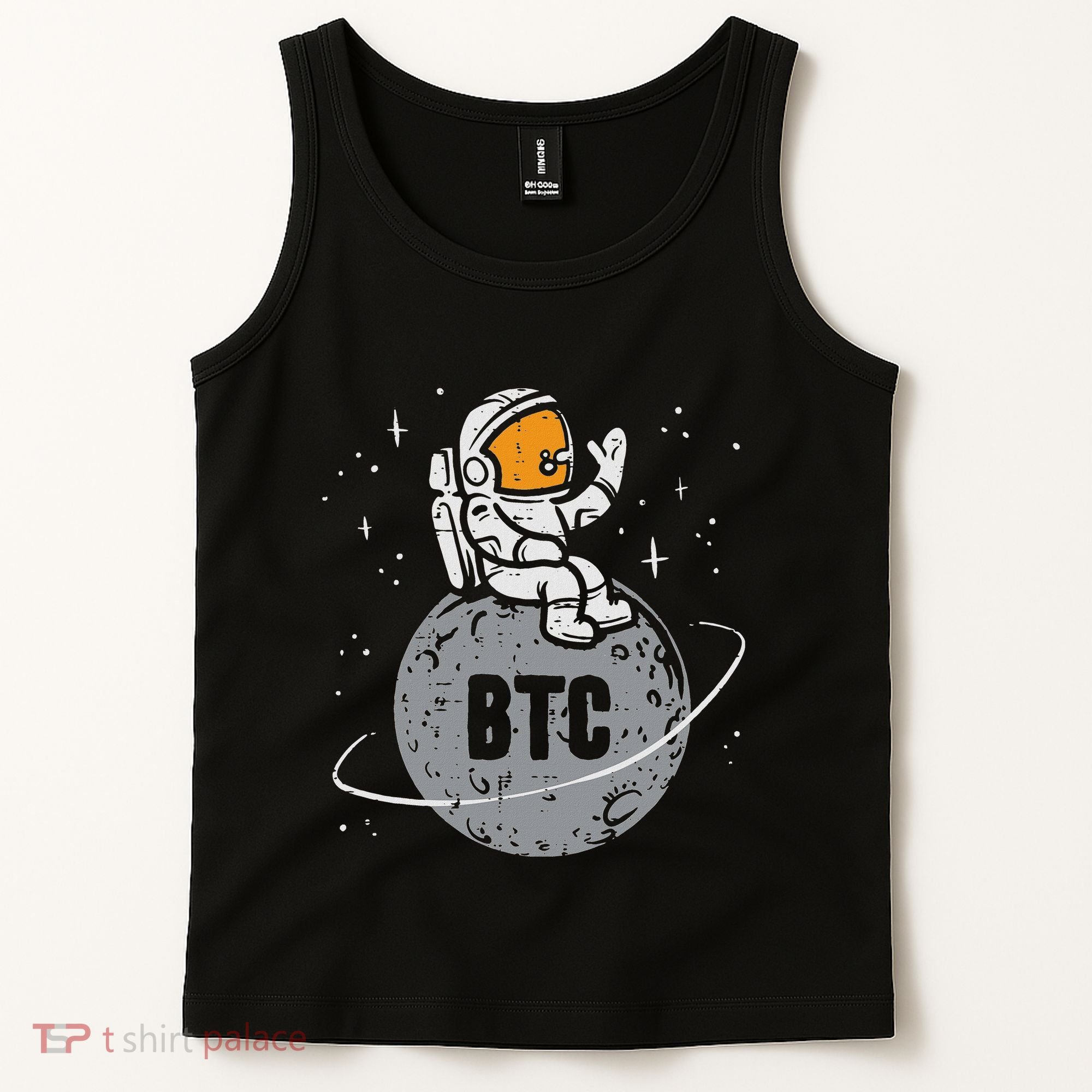Astronaut Moon Btc Bitcoin Crypto Cryptocurrency Tank Top