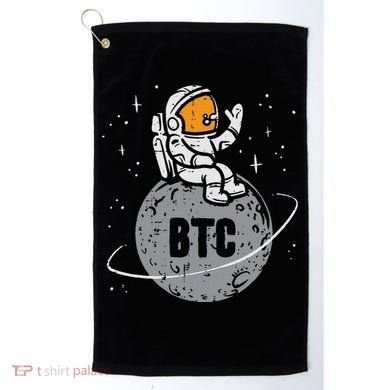 Astronaut Moon Btc Bitcoin Crypto Cryptocurrency Golf Towel