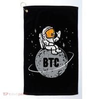 Astronaut Moon Btc Bitcoin Crypto Cryptocurrency Golf Towel thumb 0