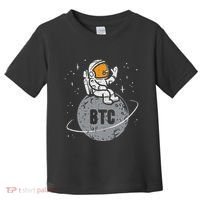 Astronaut Moon Btc Bitcoin Crypto Cryptocurrency Toddler T-Shirt thumb 0