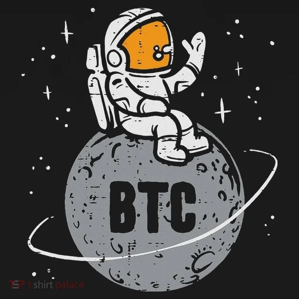 Astronaut Moon Btc Bitcoin Crypto Cryptocurrency Women's Long Sleeve Shirt