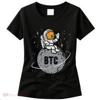 Astronaut Moon Btc Bitcoin Crypto Cryptocurrency Women's T-Shirt thumb 0