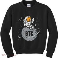 Astronaut Moon Btc Bitcoin Crypto Cryptocurrency Kids Sweatshirt thumb 0