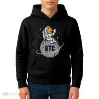 Astronaut Moon Btc Bitcoin Crypto Cryptocurrency Kids Hoodie thumb 4