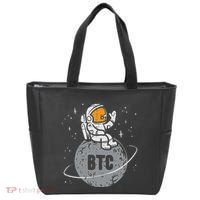 Astronaut Moon Btc Bitcoin Crypto Cryptocurrency Tote Bag thumb 0