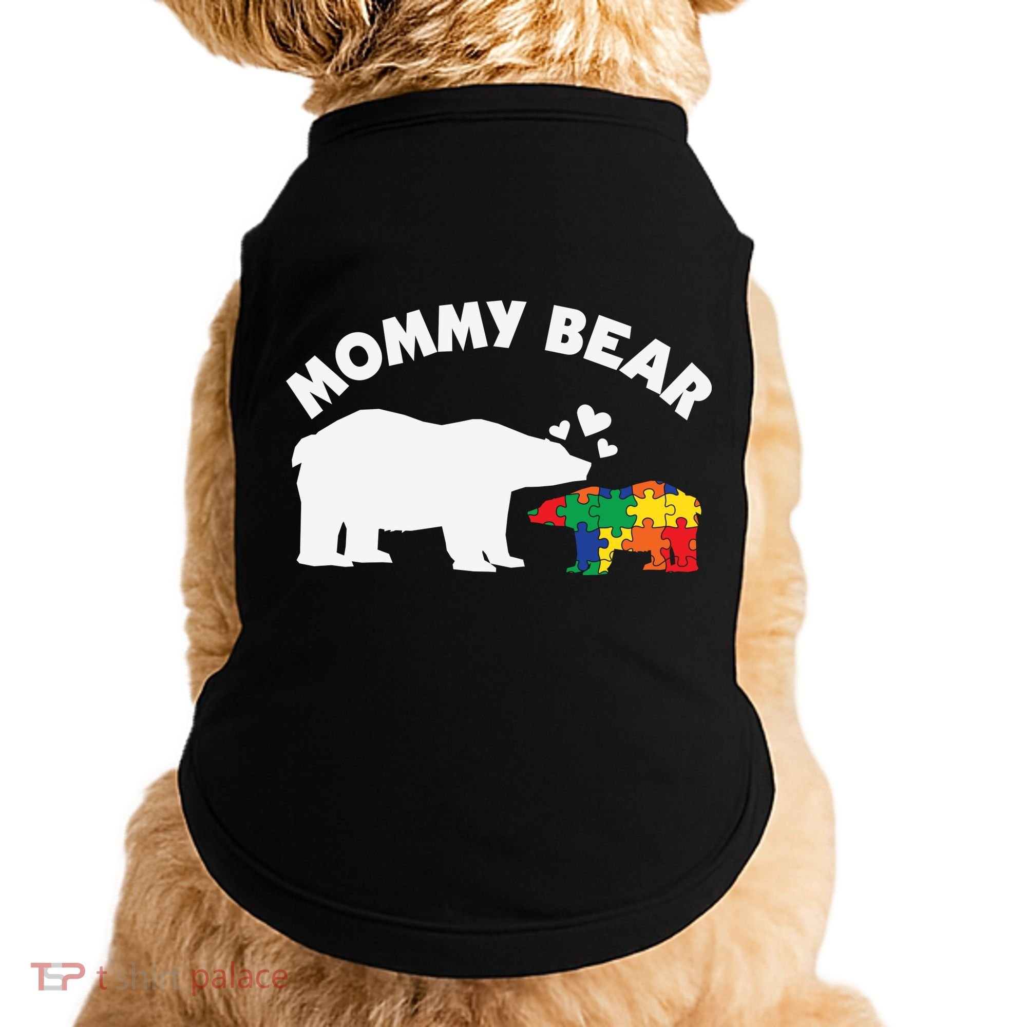 Autism Mommy Bear Autism Awareness Doggie Tank