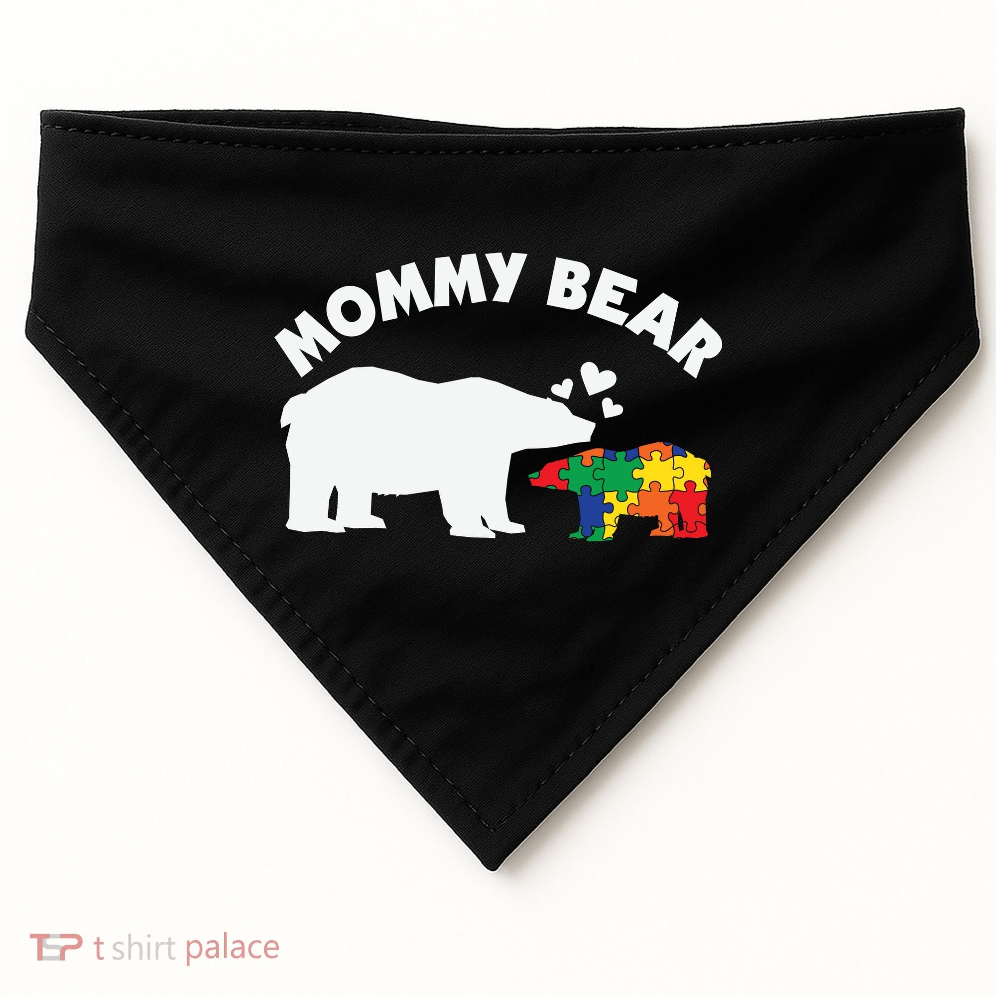 Autism Mommy Bear Autism Awareness USA-Made Doggie Bandana