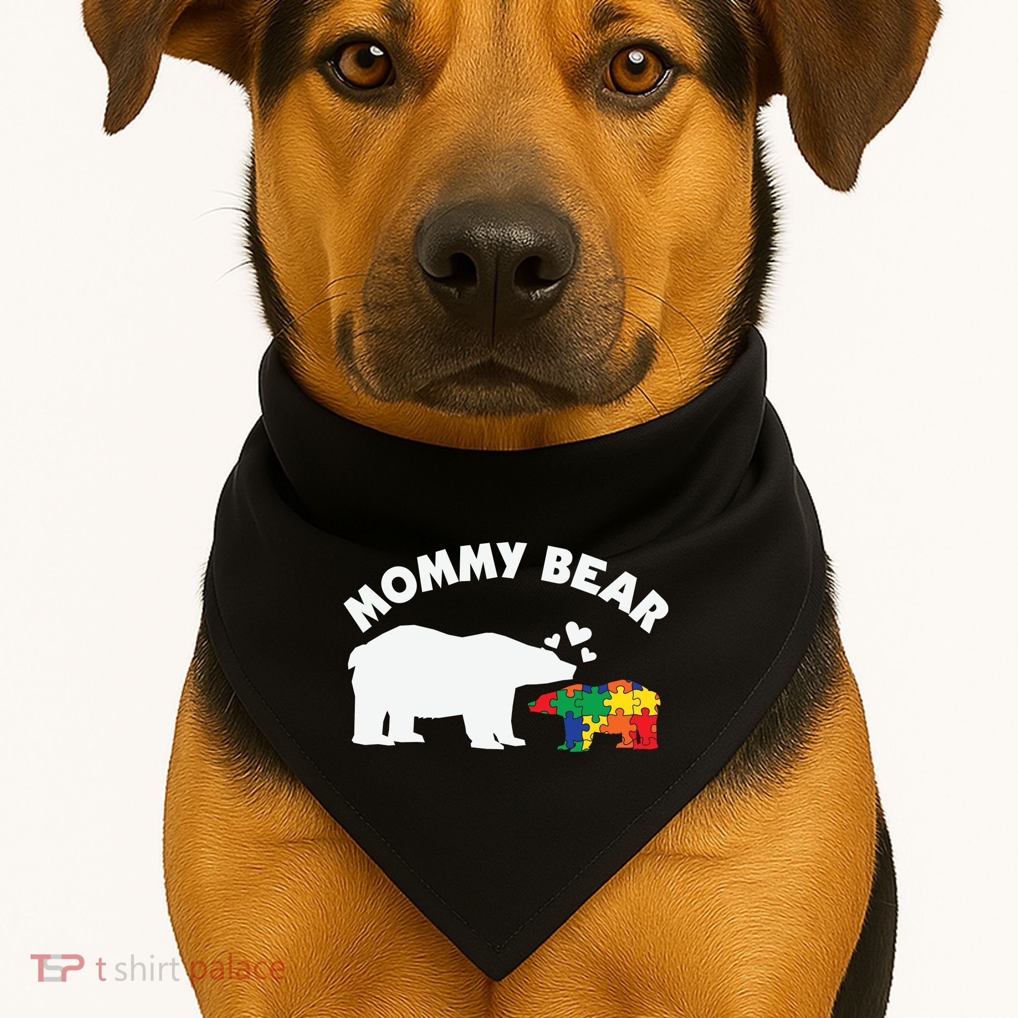 Autism Mommy Bear Autism Awareness USA-Made Doggie Bandana