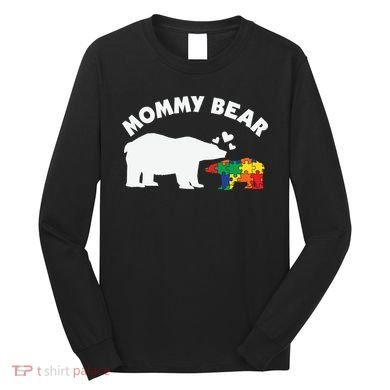 Autism Mommy Bear Autism Awareness Long Sleeve Shirt