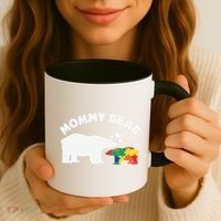 Autism Mommy Bear Autism Awareness Coffee Mug thumb 3