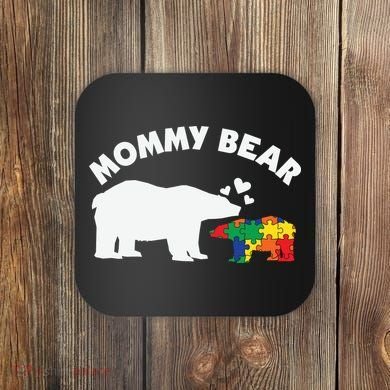 Autism Mommy Bear Autism Awareness Coaster
