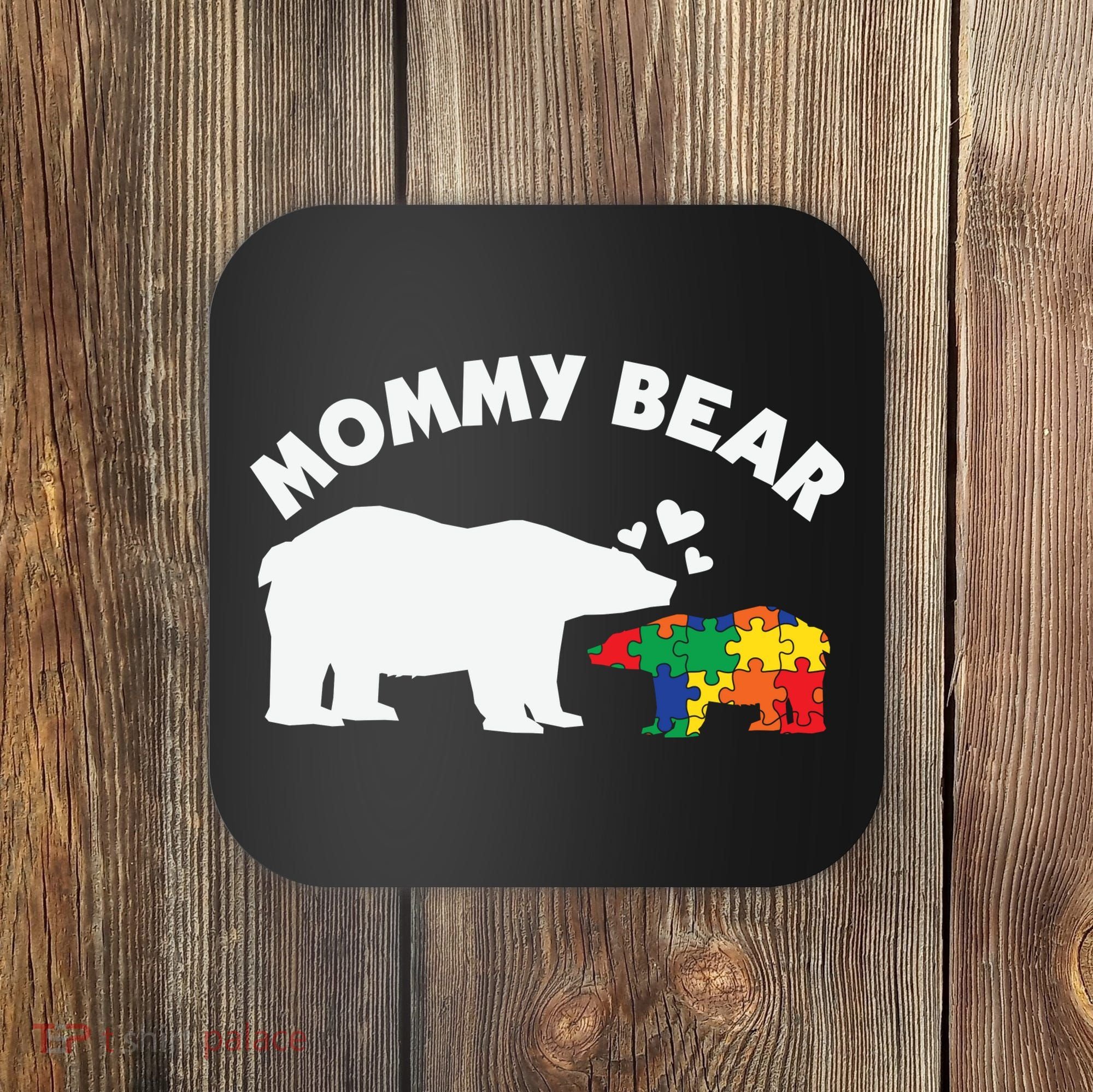 Autism Mommy Bear Autism Awareness Coaster