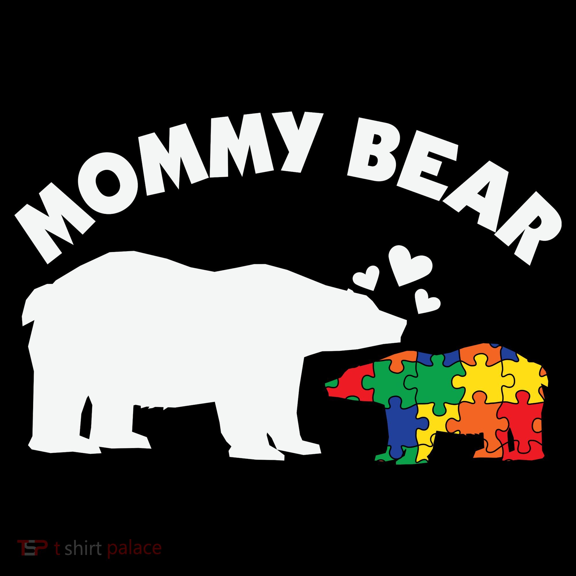 Autism Mommy Bear Autism Awareness Women's Hoodie