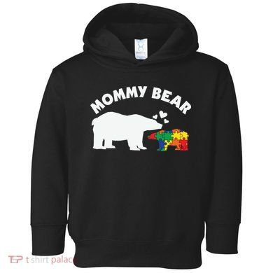 Autism Mommy Bear Autism Awareness Toddler Hoodie