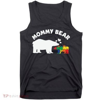 Autism Mommy Bear Autism Awareness Tank Top